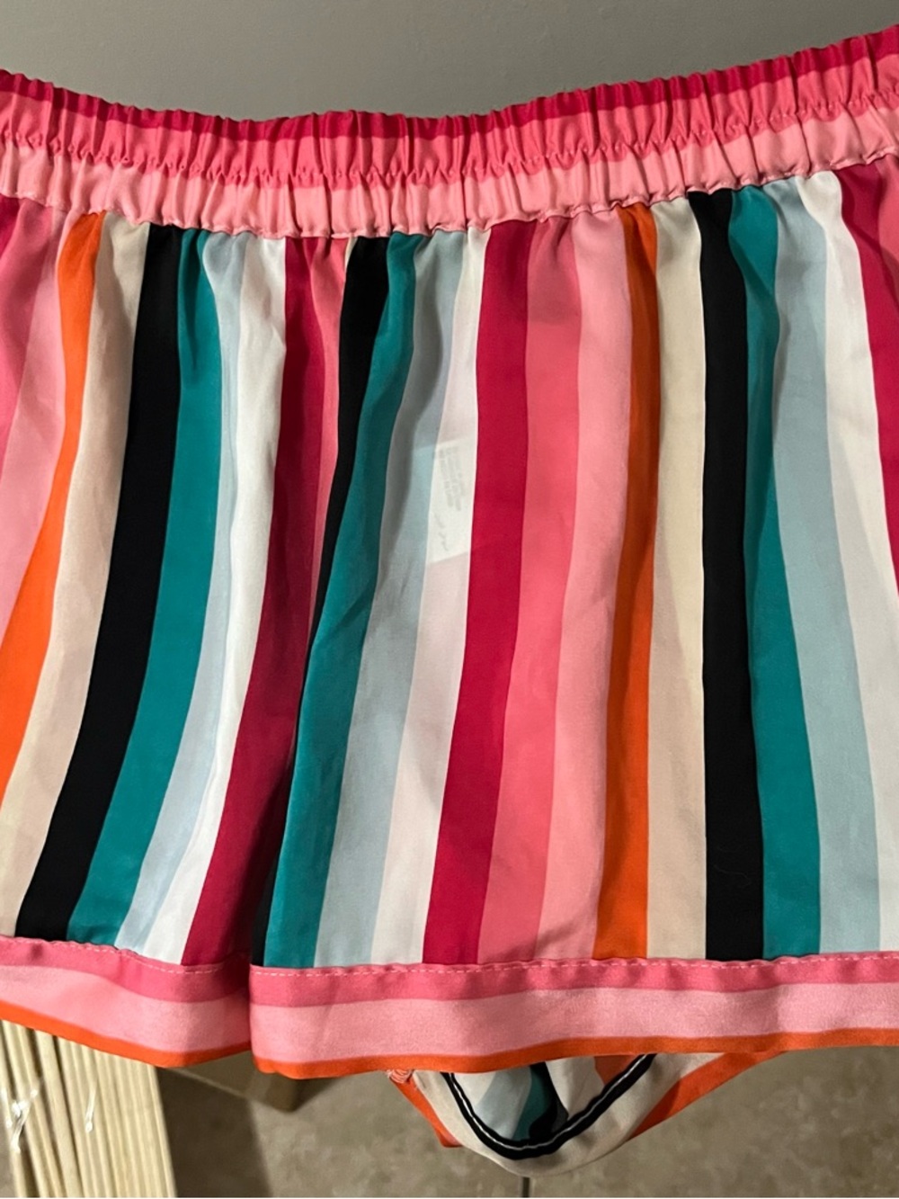 INC International Concepts Pink Multicolor Striped Bermuda Shorts